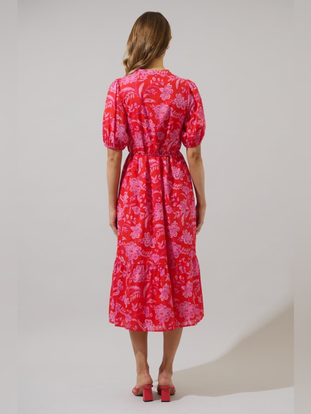 NWT Sugarlips Aria Floral Beth Button Down Midi - Picture 4 of 4